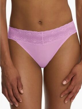 Natori Bliss Perfection Lace Trim Ballerina Pink Women's Panties one size NWT